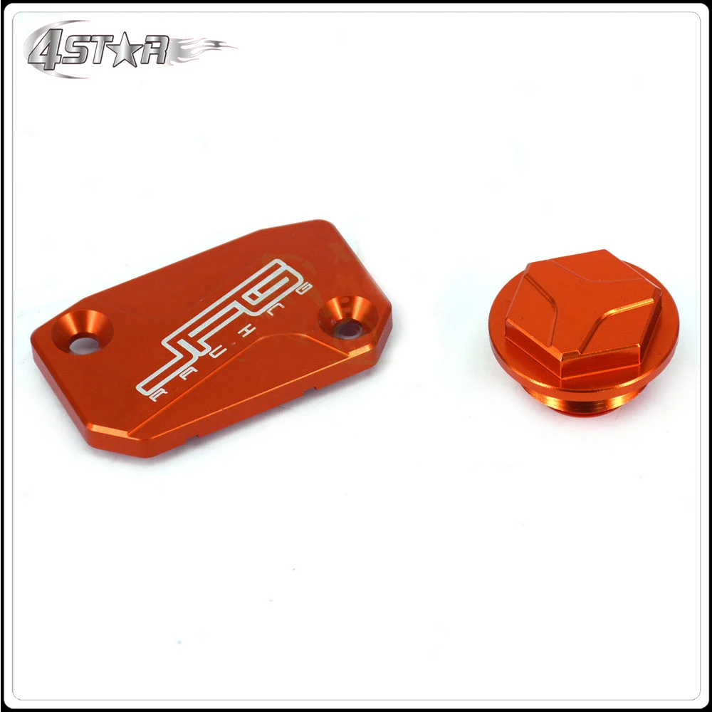 CNC Front & Rear Brake Fluid Reservoir Cover Cap For KTM SX EXC XC XCW SXF XCF XCFW EXCR EXCF SMR 125 250 300 400 450 500 530 |