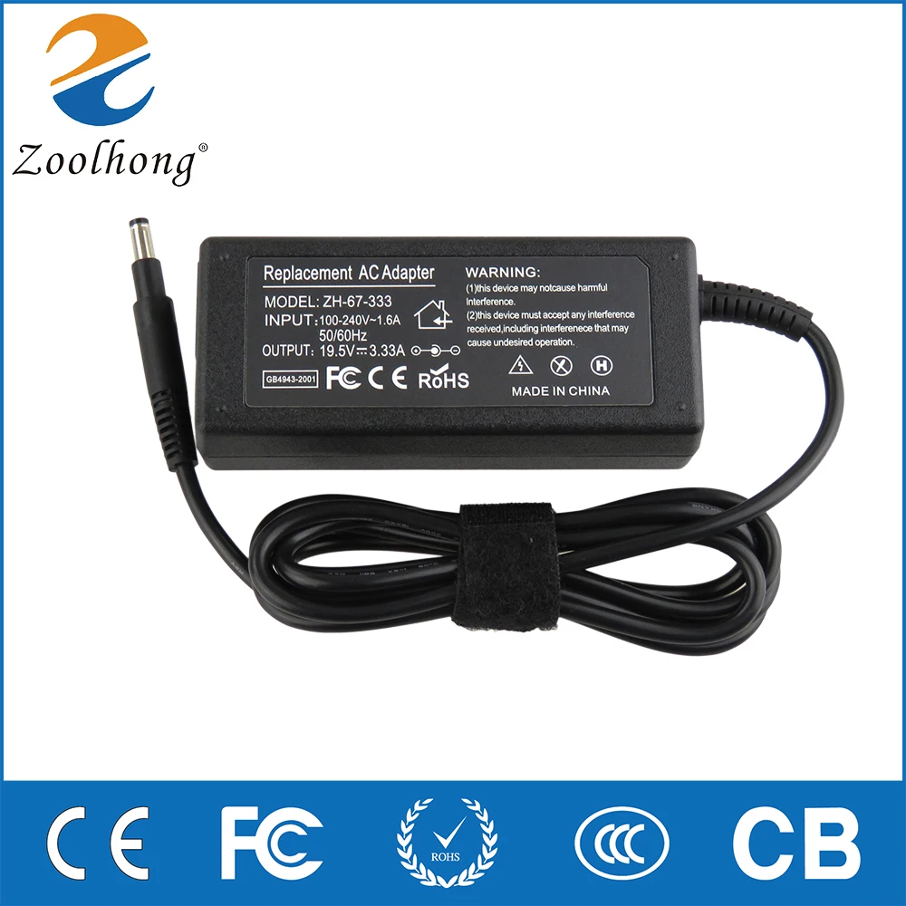 

19.5V 3.33A 65W AC Power Adapter Charger for Pavilion Sleekbook 14 15, For Hp Envy Spectre Xt Pro 13 14 15 Ultrabook