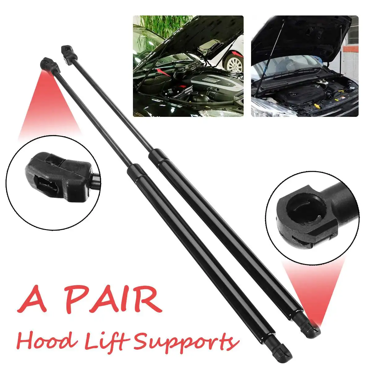 2x Car Front Hood Lifter Supports Tailgate Shock Trunk Boot Gas