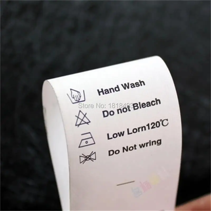 free shipping custom clothing care labels/washable label/garment printed tag/non woven fabric ...