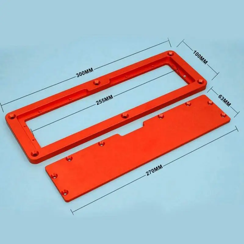 Aluminum Circular Saw Throat Plate Flip DIY Woodworking Table Cover Plate Aluminum Circular Saw Throat Plate Flip DIY Woodworking Table Cover Plate