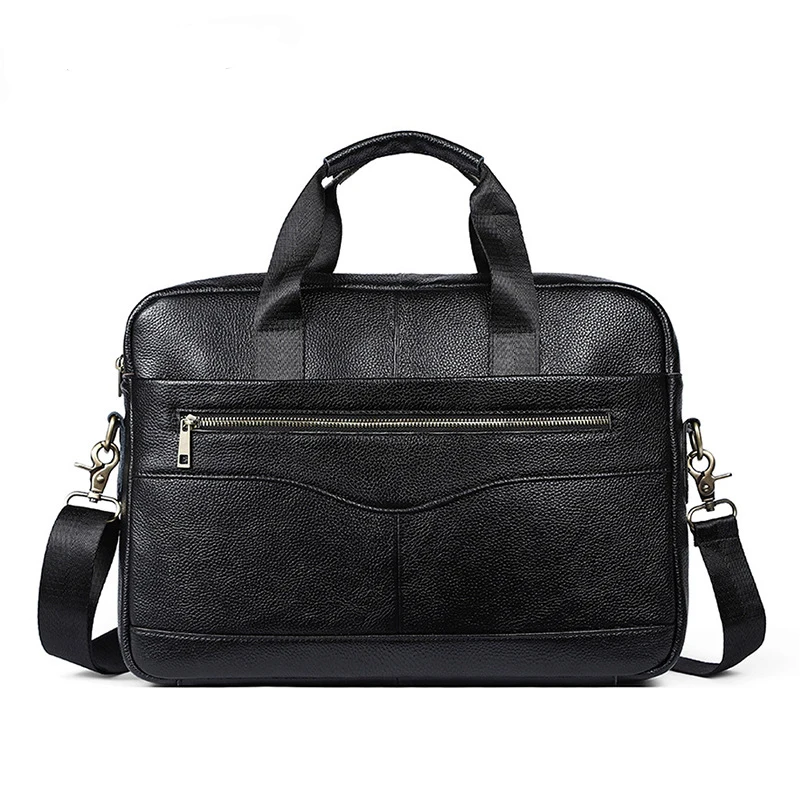 Genuine Leather Men's Bag Casual Business Briefcase Cross Section Men Shoulder Messenger Bag Handbag Tide