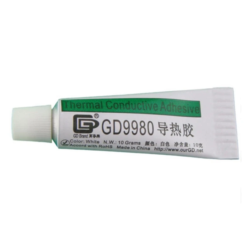 

GD9980 Thermally Conductive Adhesive Cement Glue Heat Sink Plaster Silicone 3 Pieces Net Weight 10 Grams White For LED VGA