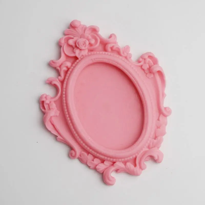 

Plaster Pendant Photo frame shape Craft 3D mould silicone cake decorating tool Handmade Soap Mold