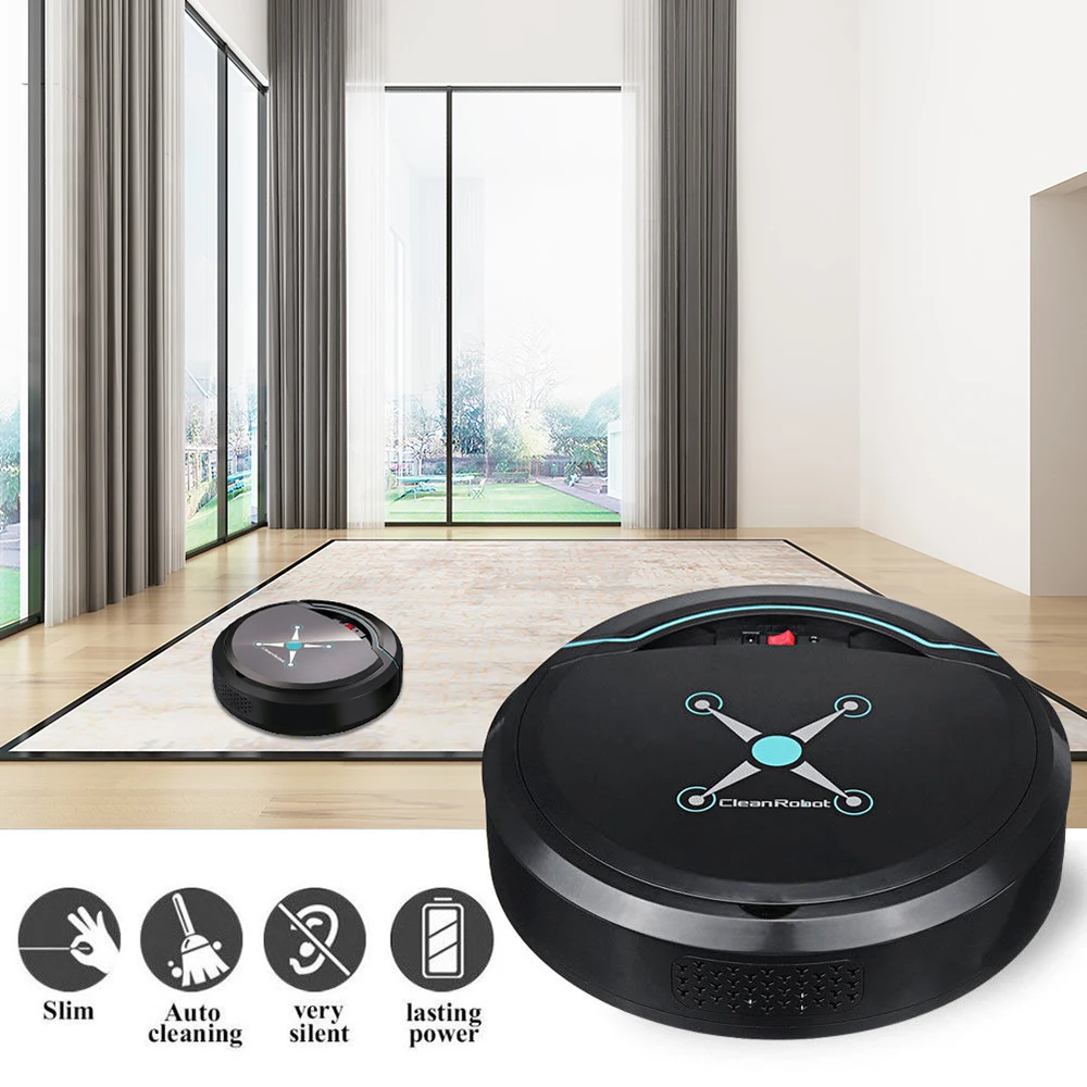 

USB Rechargeable Smart Electric Sweeping Robot Automatic Cleaner Robot Vacuum Cleaner Smart Home Automatic Control