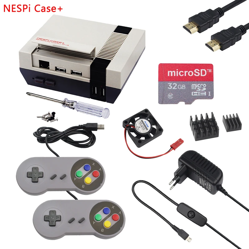 Для Raspberry Pi 3 NESPi чехол плюс Raspberry Pi классический NES пластиковый ящик с безопасным выключением для Raspberry Pi 3 Модель B 3B Plus