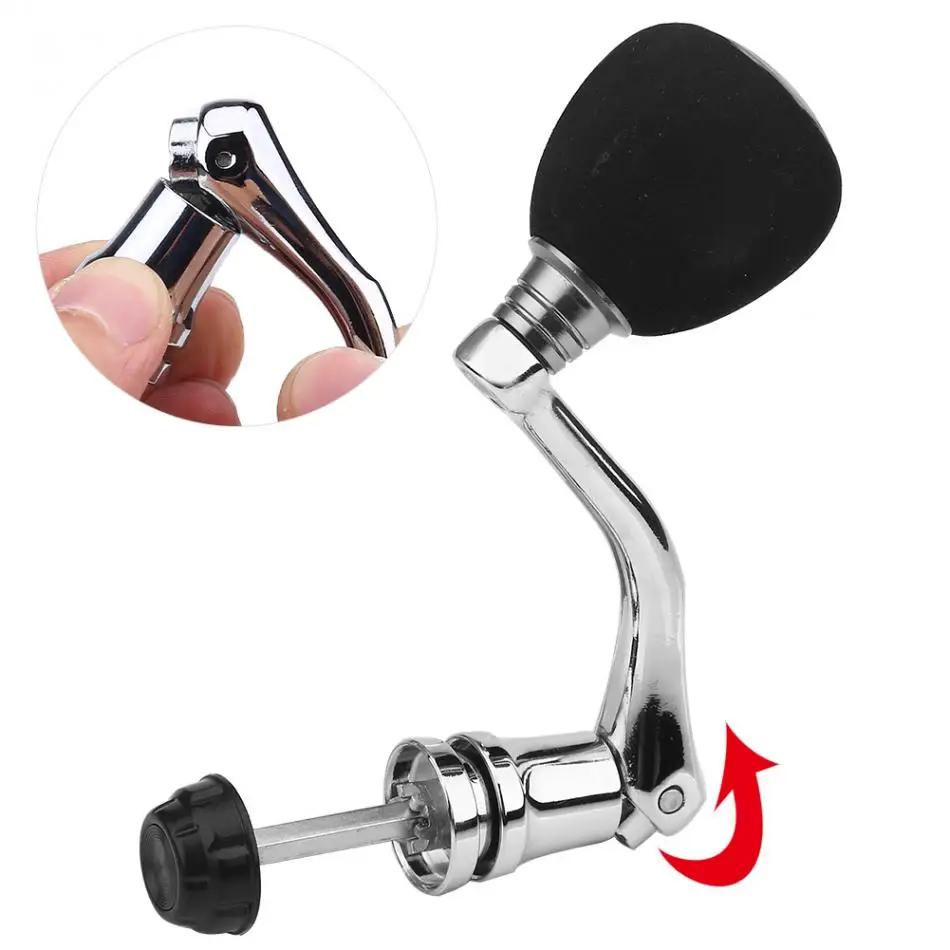 

Aluminum Fishing Reel Handle Knob Crank Handle Drum Trolling Baitcasting Folding Crank 2000-6000 Series Spinning Reel Tackle