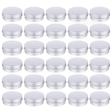 30 Paquete de tornillos Top redondo Metal bálsamo labial latas contenedores tapas (1oz) drop shipping