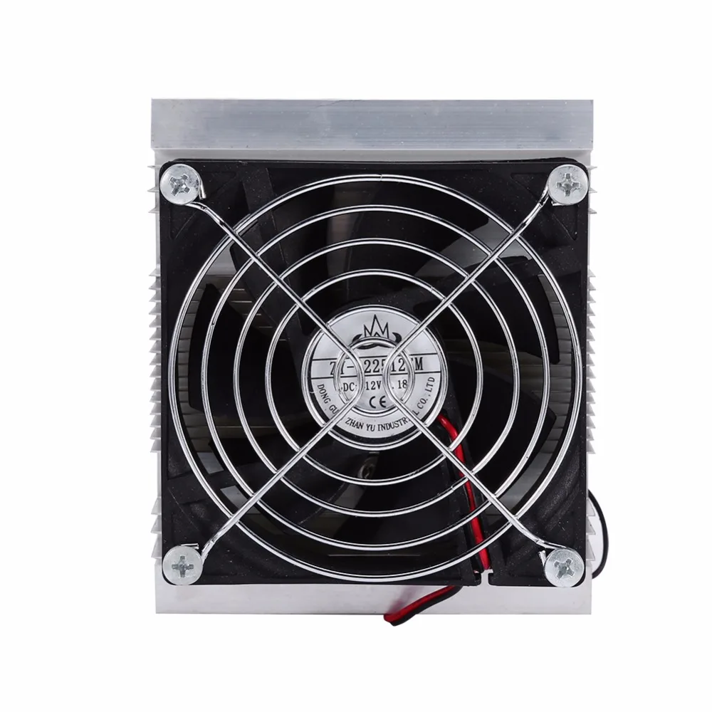 

Hot 1Pcs Thermoelectric Peltier Refrigeration Cooling System Kit Cooler Need 12VDC 6A Power