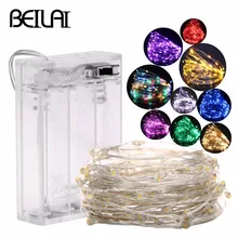 Сказочный светодиодный светильник s 10 светодиодный/M 10M 5M 2M 3XAA на батарейках светодиодный светильник для праздничной гирлянды вечерние, свадебные, рождественские украшения