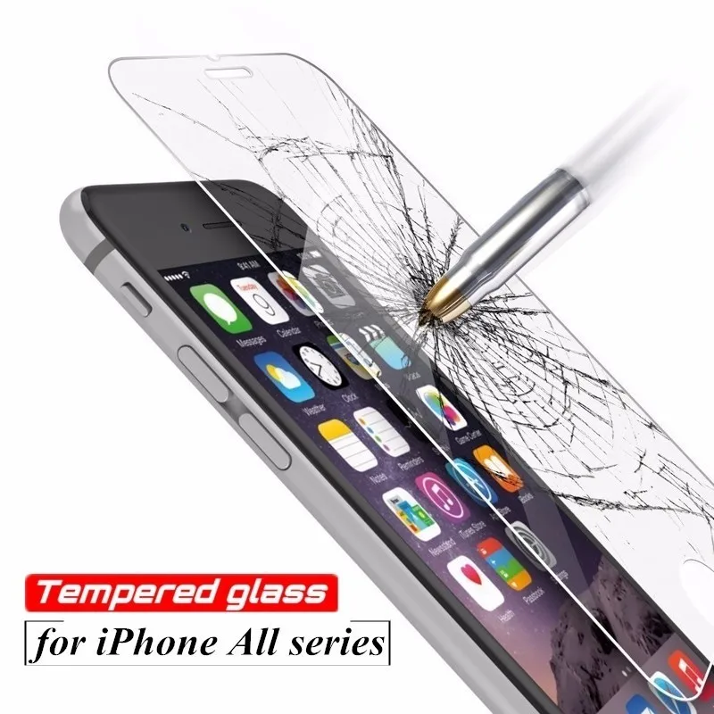 9H закаленное стекло для iPhone X XS Max Plus 6 1 5 8 дюйма Защитное экрана 8X7 6S 5S SE | Мобильные