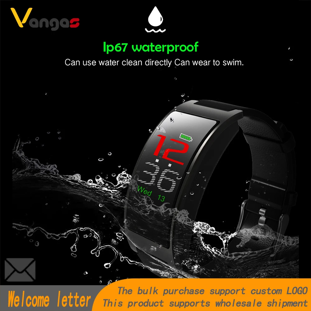 Vangas CK11C Smart ремешок для умного браслета 0 96 ips Цвет Экран крови Давление сердечного