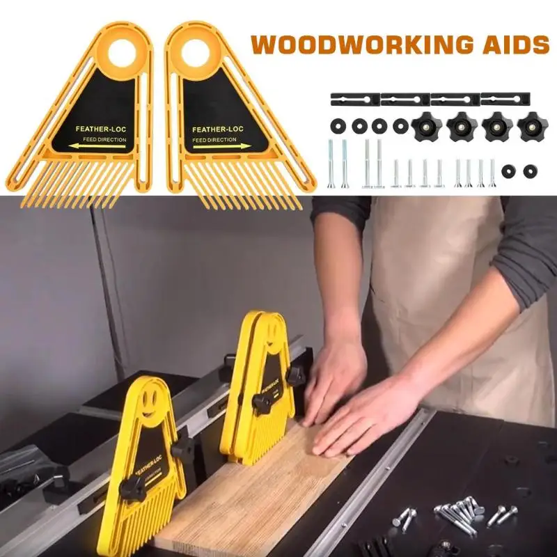 

Multi-purpose Double Featherboard for Trimmer Router Table Saw Fence Woodworking Tool Set Woodworking Engraving Machine Dropship