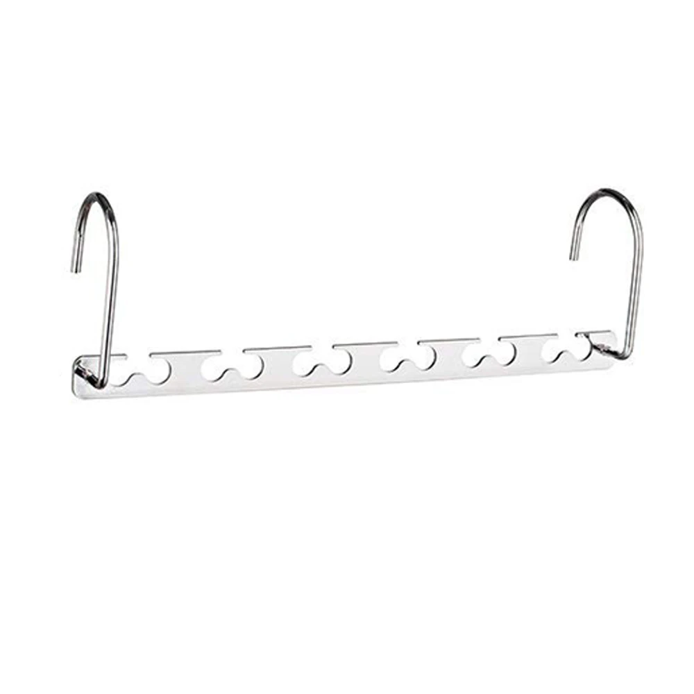 

10.5 Inch Closet Space Saving Wardrobe Clothing Magic Hangers Oragnizer Heavy Chrome Hangers, Updated Hook Design Pack of 8