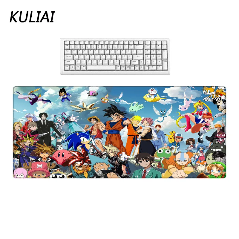 

KULIAI Hot Dragon Ball Anime Rubber Mouse Pad Large Player Game DragonBall Mouse Mat Games Notebook Fast 300X700X3MM Mouse Pads