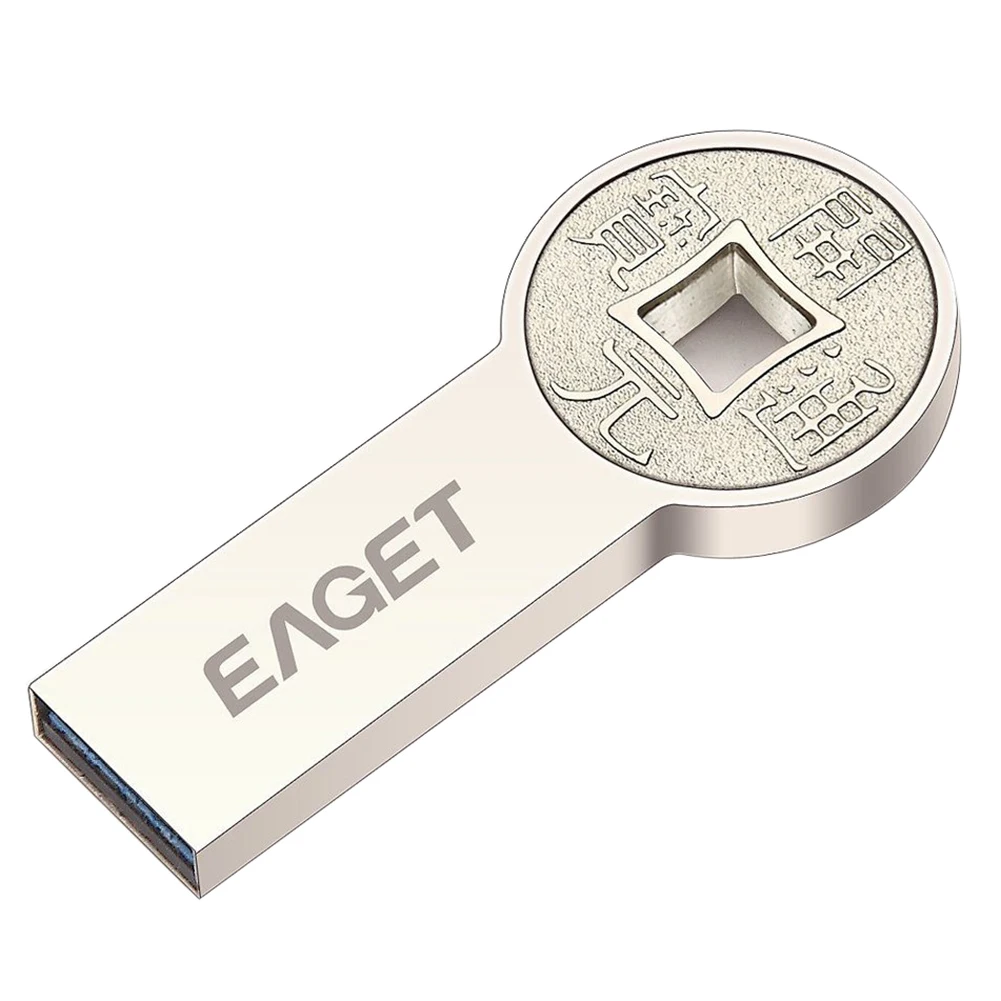 

Eaget K80 USB 3.0 High Speed Capless Flash Drive Chinese Ancient Coin Kaiyuan Reign elements Water Resistant Shock Resistant