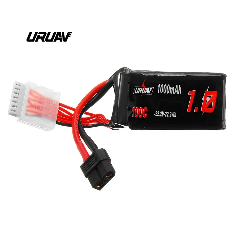 

URUAV 22.2V 1000/1300/1500mAh 100C 6S Lipo battery XT60 Plug for FPV RC Racing Drone Quadcopter Spare Part DIY Accessories