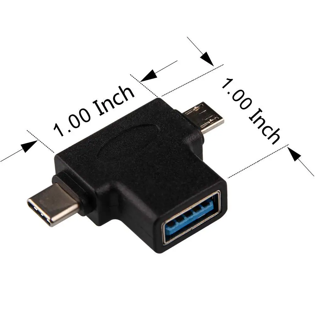 Многофункциональный 2 в 1 Micro USB 3 0 и Type C OTG адаптер конвертер для Android смартфонов