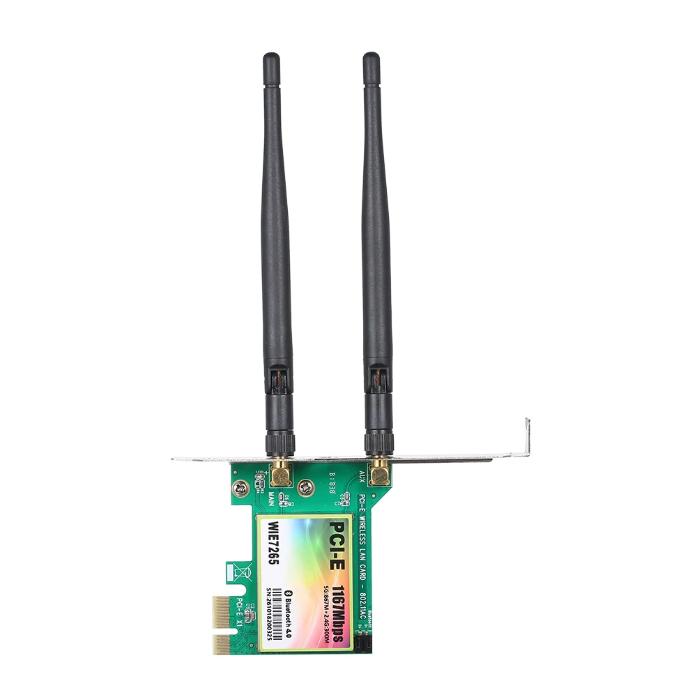 WiFi карта AC 1200 Мбит/с BT4.0 беспроводной PCIe сетевой адаптер 5 8 ГГц/2 4 ГГц