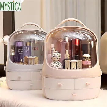 

Hot Home Desktop Makeup Storage Box Brush Holder Jewelry Organizer Case Multi-functional Plastic Drawer Cosmetic Organizer Rack