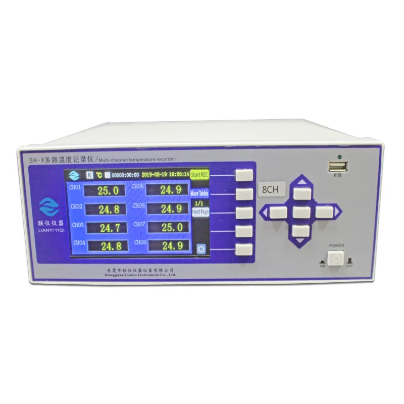 LianYi SH-X Регистратор температуры многоканальный промышленный цифровой термопара термометр тестер Высокая температура регистратор данных