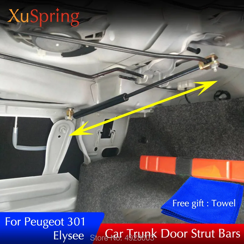 

For Peugeot 301 Elysee Rear Door Trunk Box Strut Bars Auto lift Support Hydraulic Rod Spring Shock Bracket Car accessories