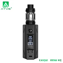 ATVS Castle 225W E Cigarette Vape Mod Kit TC Bypass Box Mod 0.96 OLED Screen No Dual 18650 Battery 5ml SR-11 Mini Tank Mesh Coil ATVS Castle 225W E Cigarette Vape Mod Kit TC Bypass Box Mod 0.96 OLED Screen No Dual 18650 Battery 5ml SR-11 Mini Tank Mesh Coil