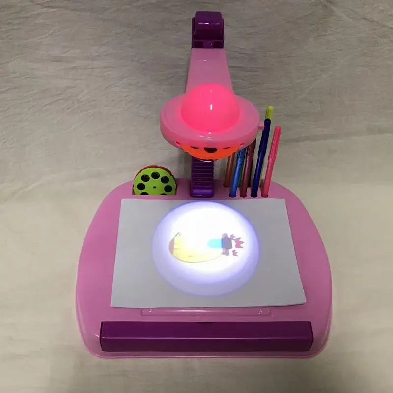 Детский проектор для рисования, обучающая настольная игрушка с проекционной функцией, обучающая музыкальная живопись для детей