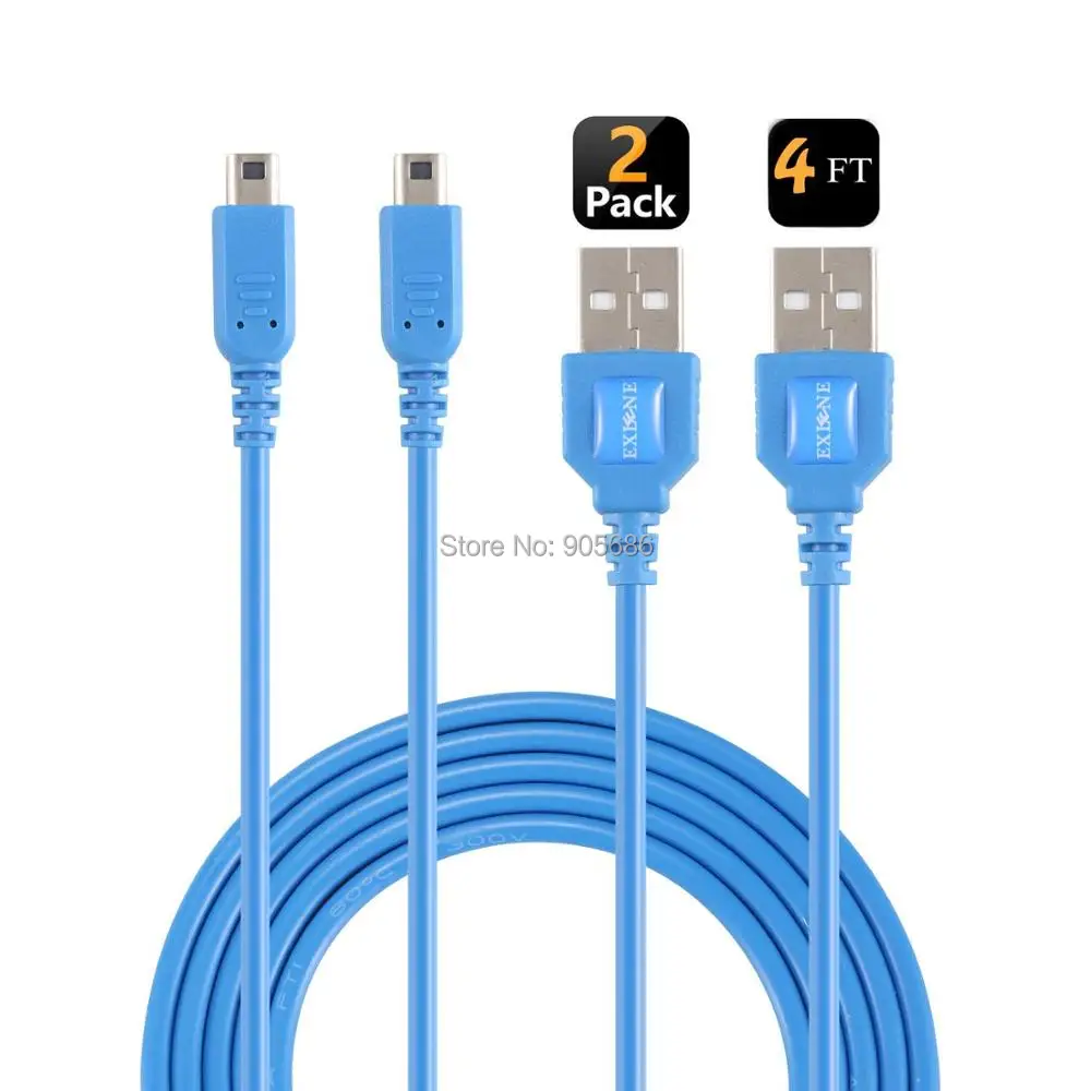 

EXLENE 2pack 1.2m Charging Cable Sync Data Charger Charging Cable Cord USB Data Cable for Nintendo NEW 3DSXL 2DSLL 3DS 2DS