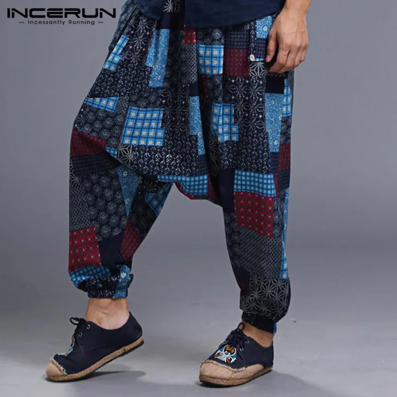 Ethnic Dance Casual Pants Loose Harem Pant Men Women Trousers Long Pants Cotton Linen Pants Hombre Sweatpants Unisex Trousers