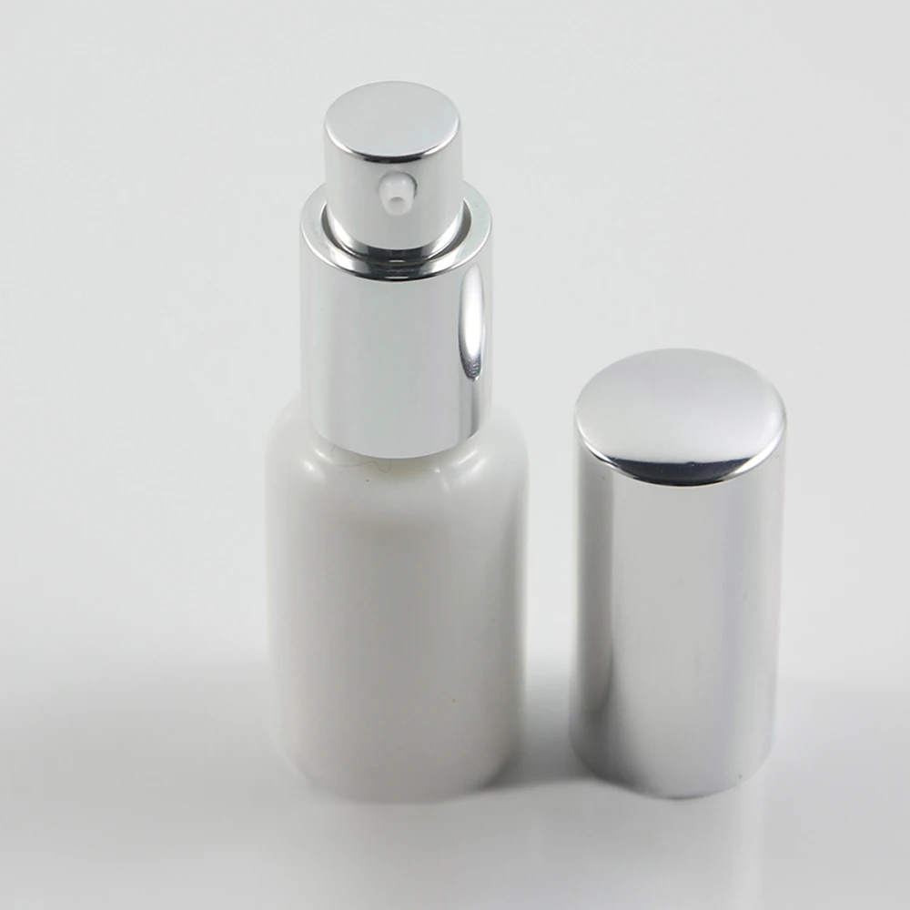 Серебро; алюминий лосьон насос, 10 мл бутылка для косметического лосьона опал белое стекло упаковка