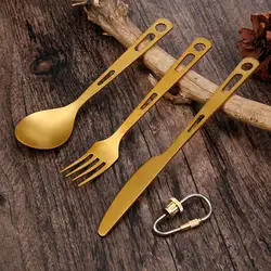 Кейт rt Ti5716 Портативный походная кухонная посуда набор чистый титановый нож вилка ложка для пикника вилка столовая посуда легкий набор