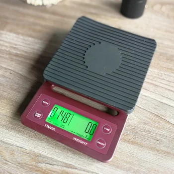 

Home Multi Function Electrical V60 Coffee Scale With Timer 0.1-3000G Barista Tool Portable Mini Drip Scale Baking Lcd