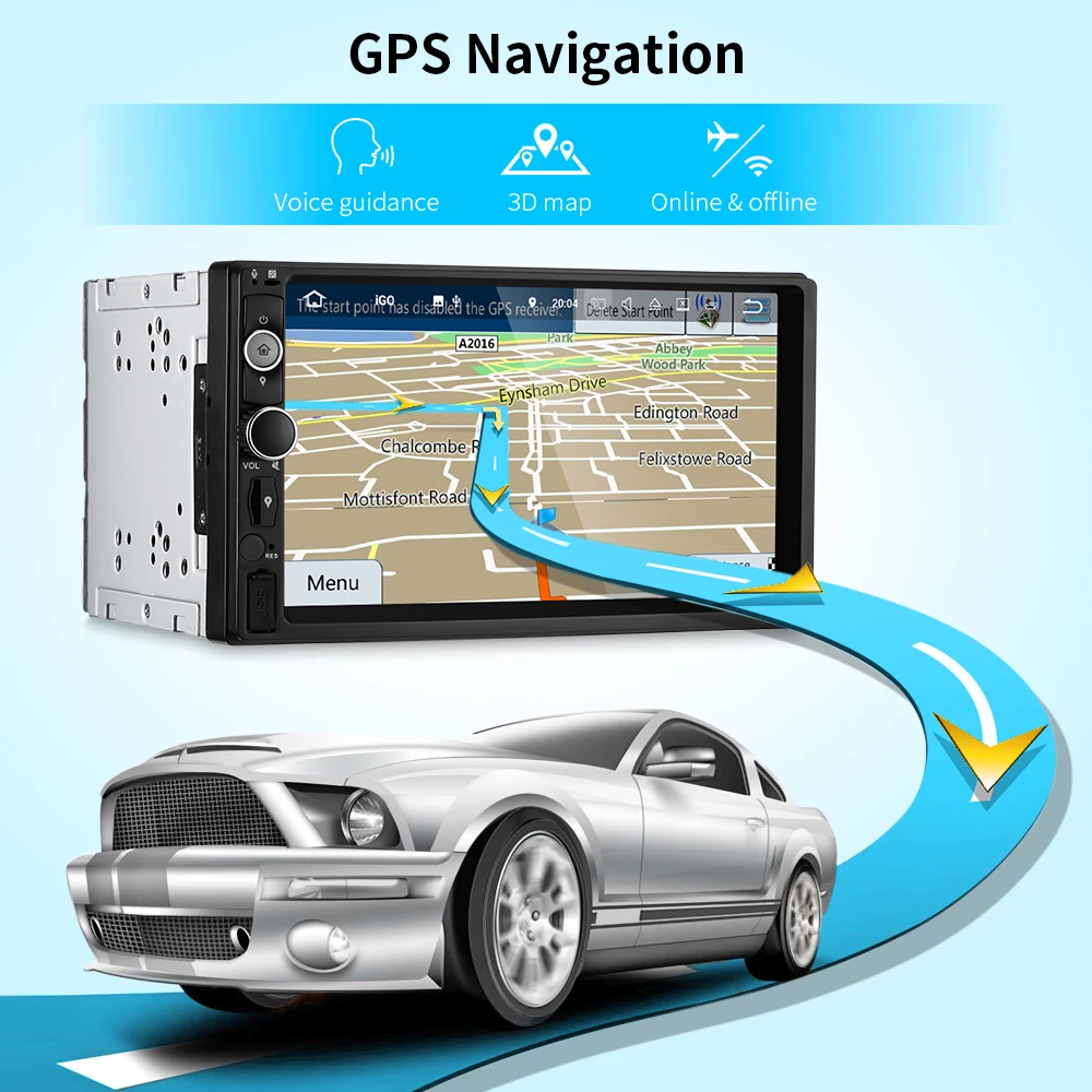 Best ZEEPIN 7inch Quad Core Car Head Multimedia Player Automotive Autoradio 2 Din Android 8.1 Video GPS 3G 4G WiFi BT MirrorLink OBD 1