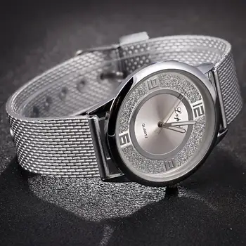 

2019 New Hot Watch Relogio Feminino Silver Minimalist Aluminum Band Quartz Wristwatch Women Female Luxury Watches Reloj Mujer