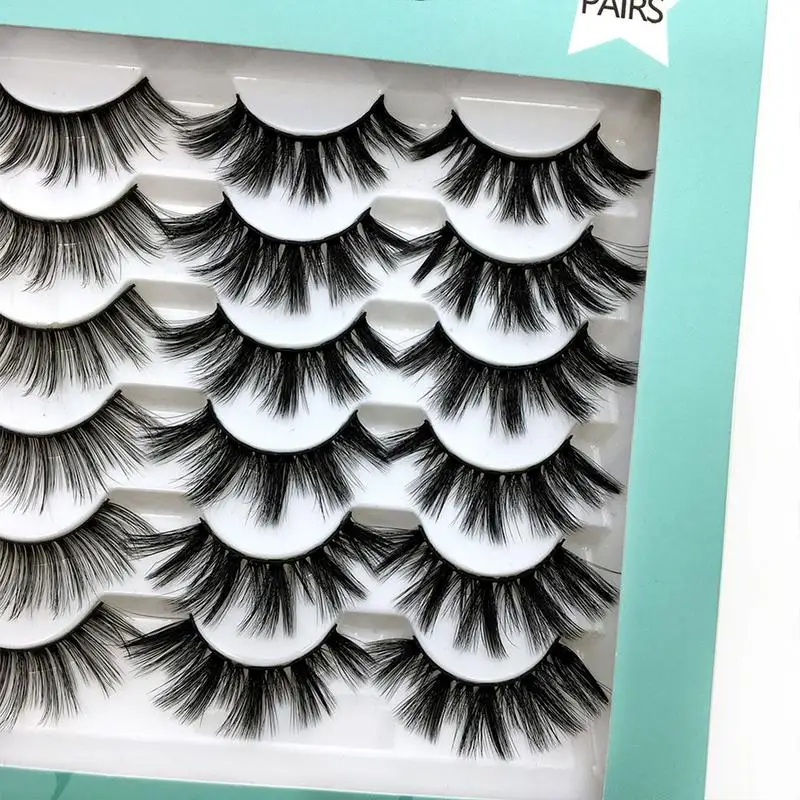 12 Pairs Faux 3D Mink Wimpers Natuurlijke Lange Valse Wimpers Dramatische Volume Fake Lashes Make Uitbreiding Wimpers