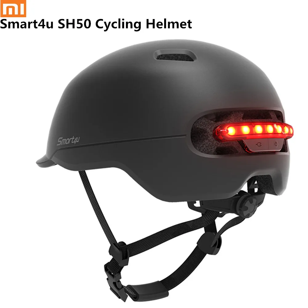 

Original Xiaomi Smart4u Bicycle Smart Flash Helmets Cycling Helmet for Bike Scooter with Inteligent Back LED Light Brake Warning