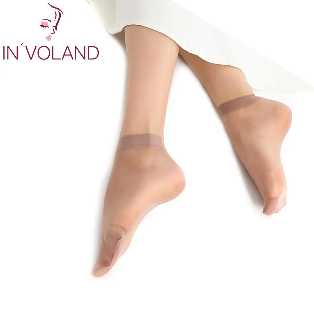 Women Ultra thin Socks Comfortable Perspective Wear resistant Short
