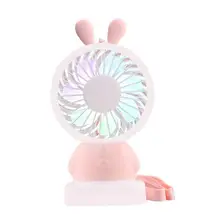 Мини-портативный вентилятор USB работающий на перезаряжаемой батарее персональный портативный настольный вентилятор охлаждения 2 регулируемые скорости с светодиодный подсветкой