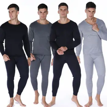 

Mens Thermal Underwear Set Top Bottom Waffle Knit Cotton Long John