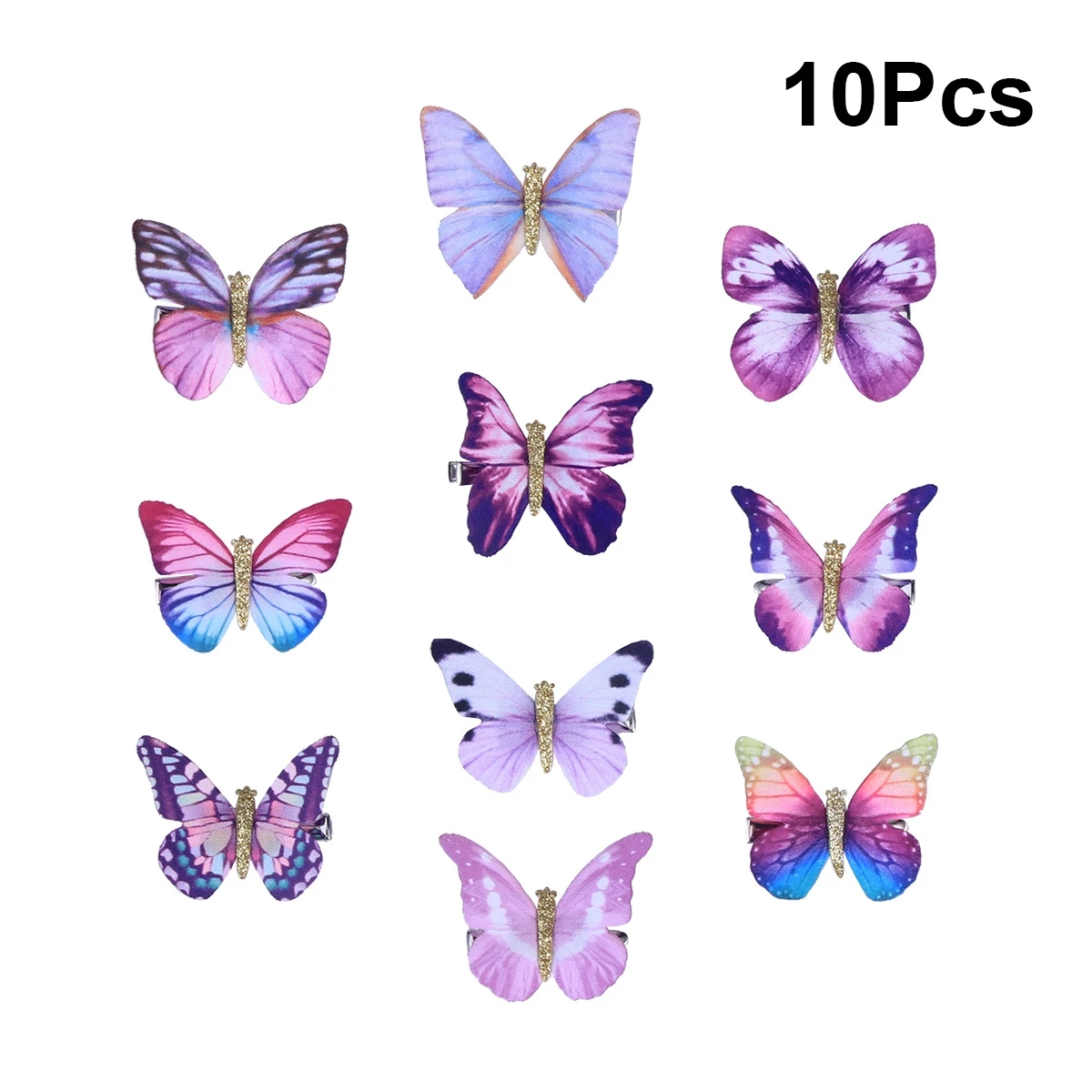 10pcs Hair Clip Butterfly Adorable Cute Headdress Bobby Pin Hair Clips Hair Barrette for Kids Baby Girls Children