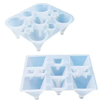 

Pyramid Shape Translucence Molds Environmental Durable DIY Silicone Mirror Conical Mold