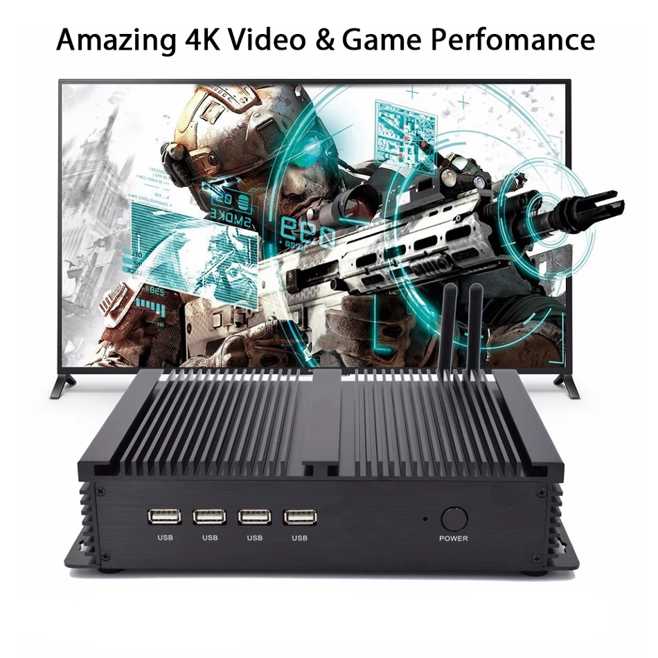 

Fanless Industrial PC,Mini Computer,Windows 10 Pro/Linux ,Intel Celeron 1037U,[HUNSN MA03I],(1VGA/1HD/4USB2.0/4USB3.0/2LAN)