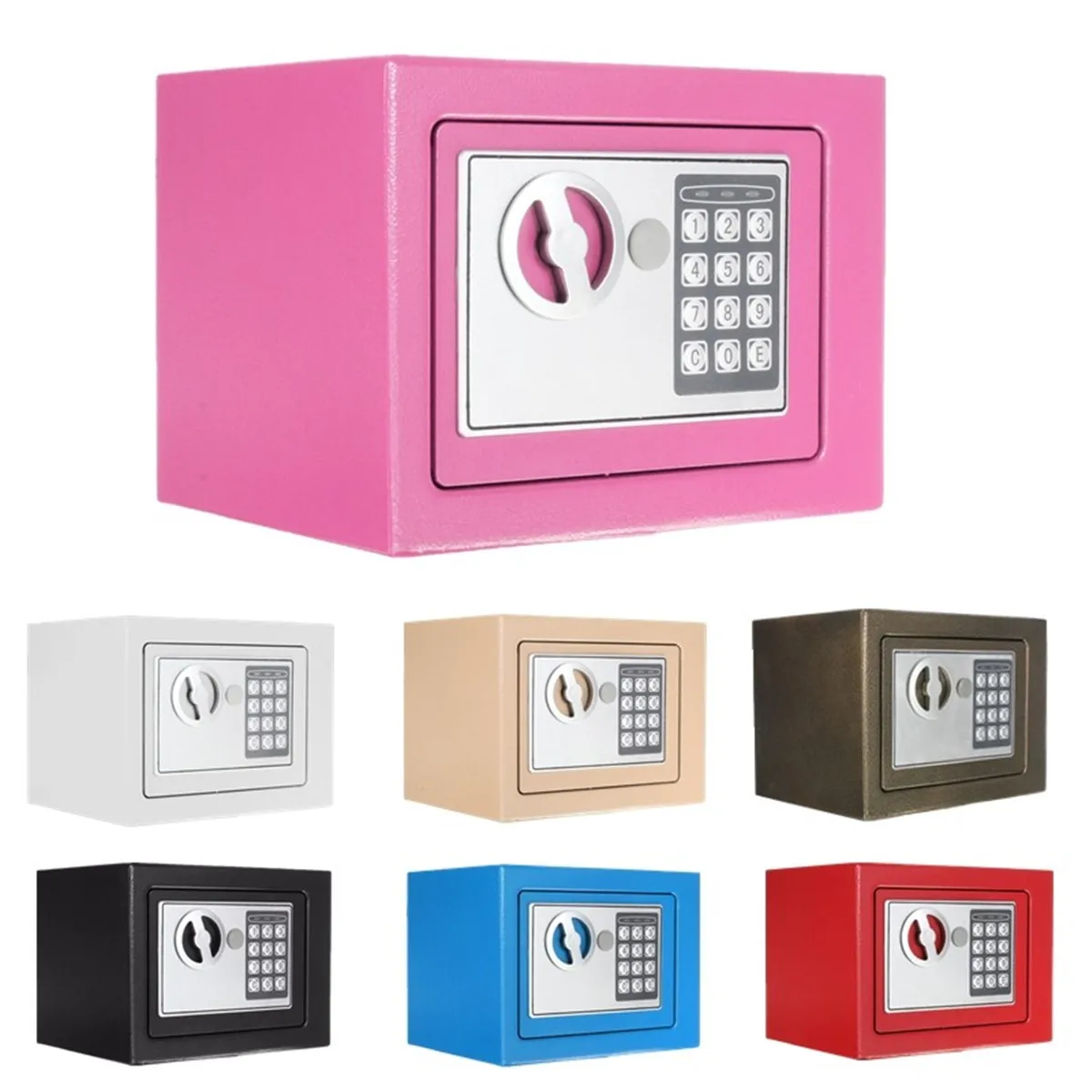 

New Electronic Safe Box Digital Security Keypad Lock Office Home Hotel Fireproof Digital Entry Security Box With Two Keys