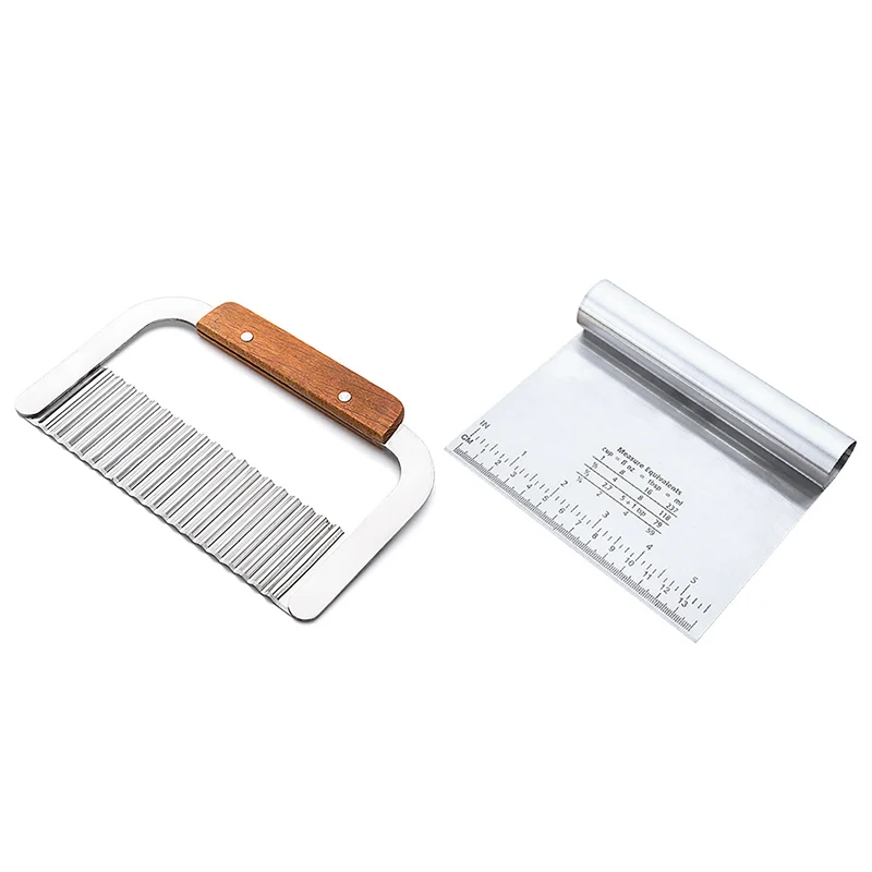 Durable Stainless Steel Pizza Dough Scraper Cutter Fondant Cake Baking Pastry Spatulas Cutters Kitc