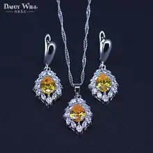 Акция, 9 цветов, красивый свадебный ювелирный набор для женщин, серебро 925, ювелирный кулон/Висячие серьги/ожерелье, наборы