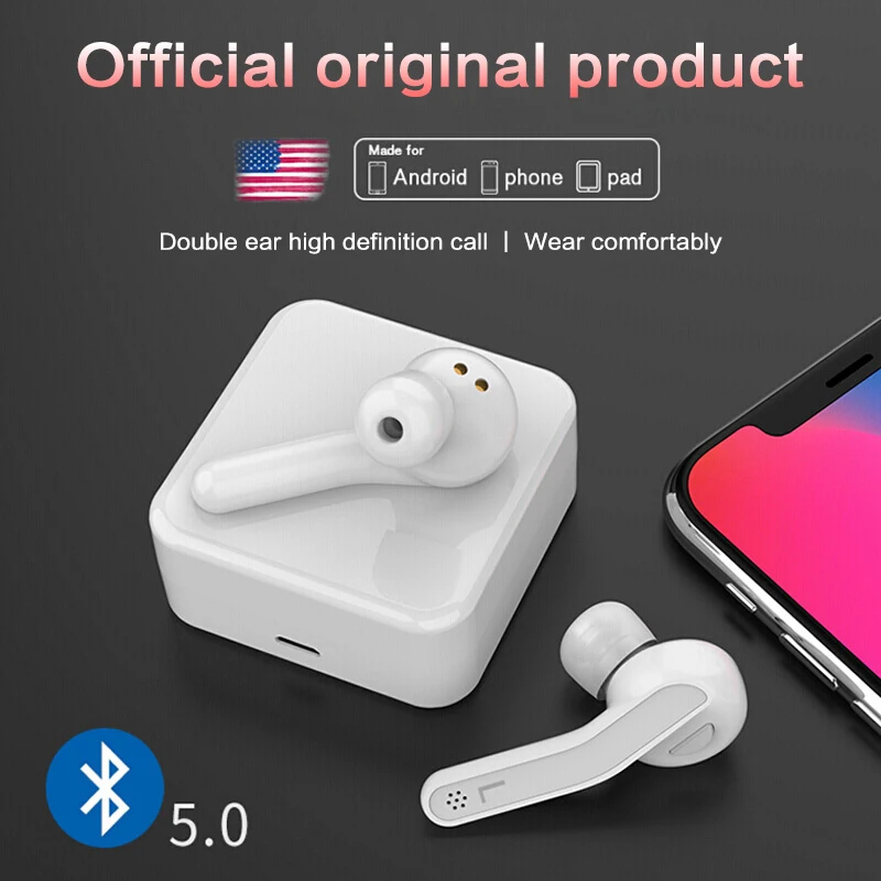 OKSJ T88 беспроводные наушники TWS Bluetooth V5.0 беспроводная гарнитура|Наушники и