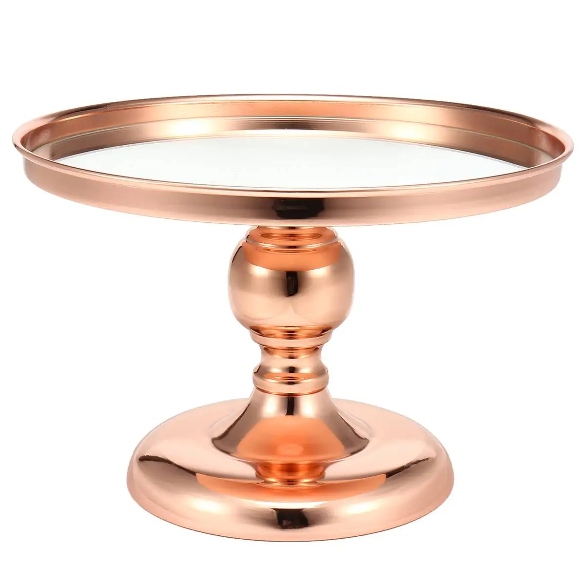 

12 inch 30cm Mirror Surface Cake Stand Round Chrome Metal Wedding Dessert Tray Cupcakes Fruits Cookies Pan Display Serving Rack