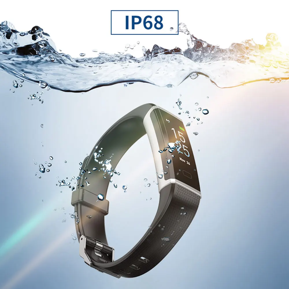 

Original Smart Wristband USB Charge Fitness Bracelet Big Screen Message Support IP68 Heart Rate Time Power Energy Smart band #3