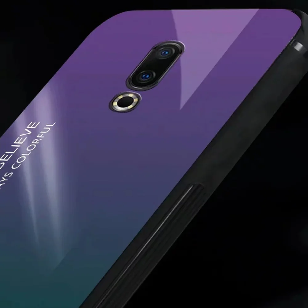 Чехлы для Meizu Meilan M6 Note 16 Plus X8 16X 6T M5 M8 5 чехол с градиентной окраской из закаленного